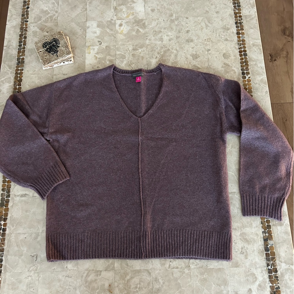 Vince Camuto Women's Light Purple V-Neck Knit Pullover Sweater‎ Size XS NWOT